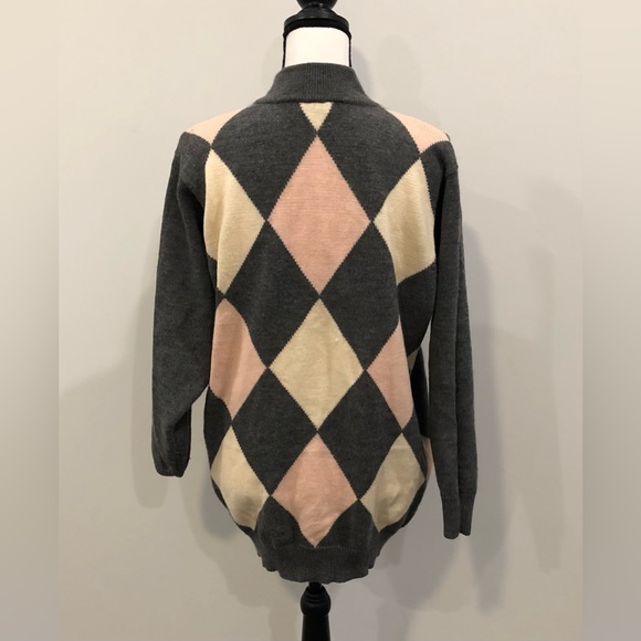 Liz Claiborne Wool Argyle Sweater - Picture 3 of 3
